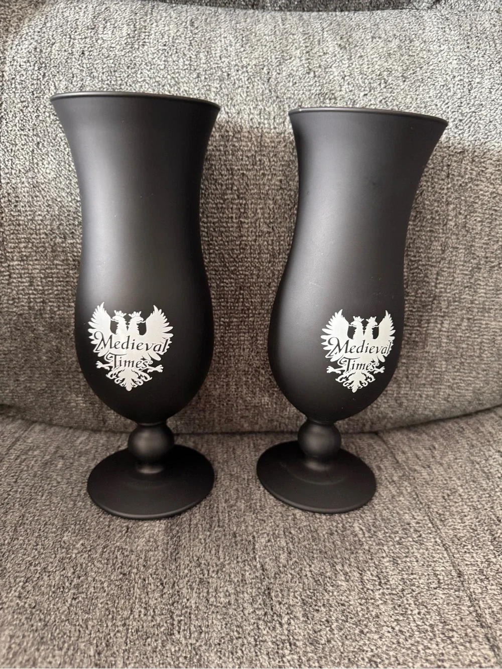 Medieval Times Black Branded Decorative Goblet - Pair